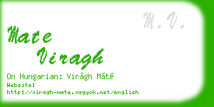 mate viragh business card